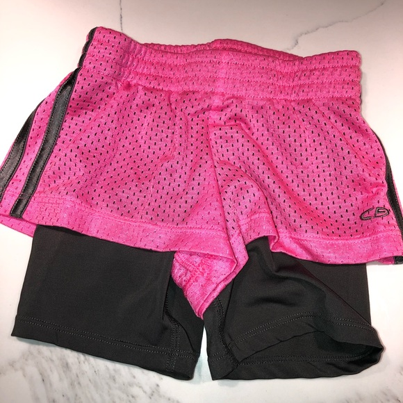 Euc pink/gray/green champion top and shorts - Picture 4 of 4